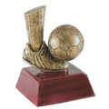 Soccer, Antique Gold, Resin Sculpture - 4"